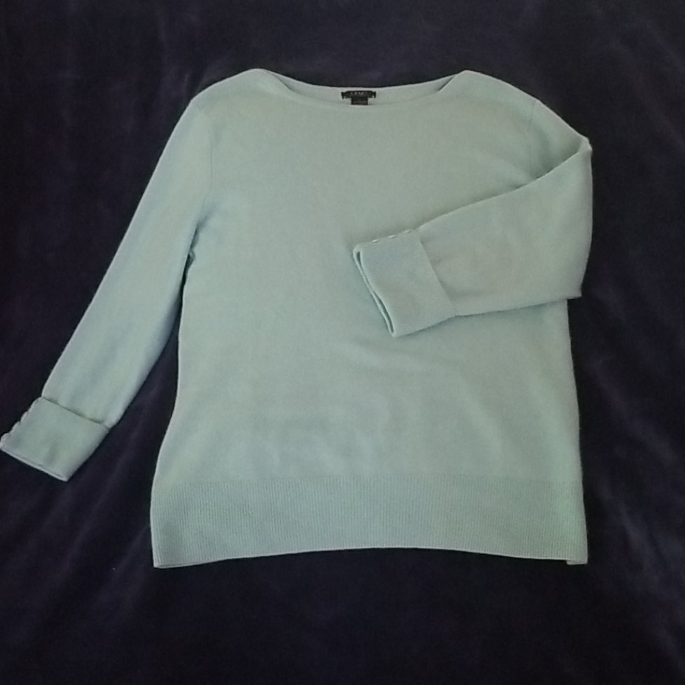 Light Blue 100% Cashmere Sweater